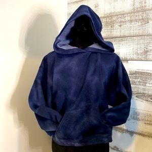 Blue tie dye cropped hoody